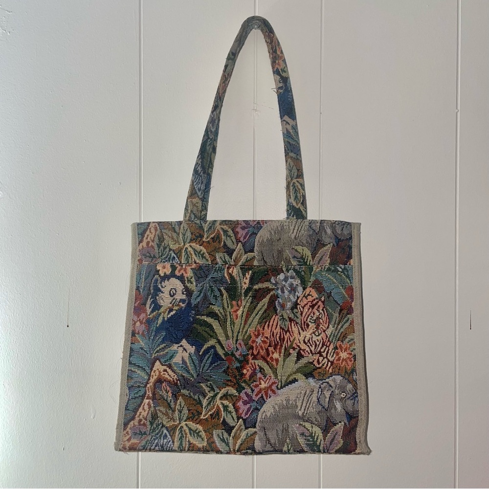 Jade Multicolor Tapestry Tote Bag